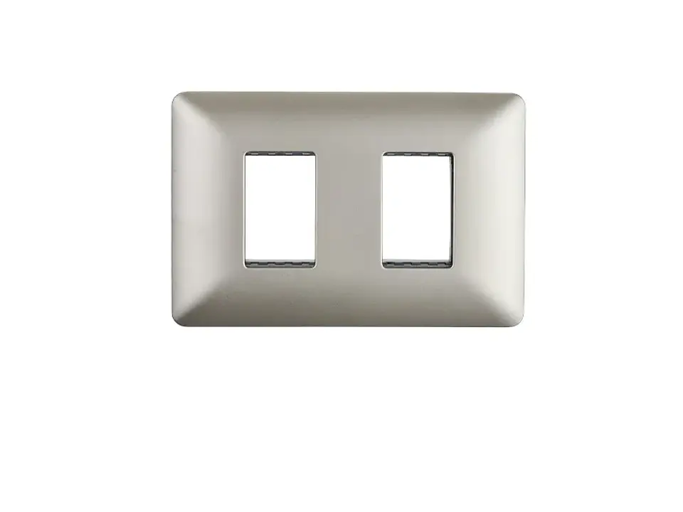 Placa doble c/soporte (champagne) 1