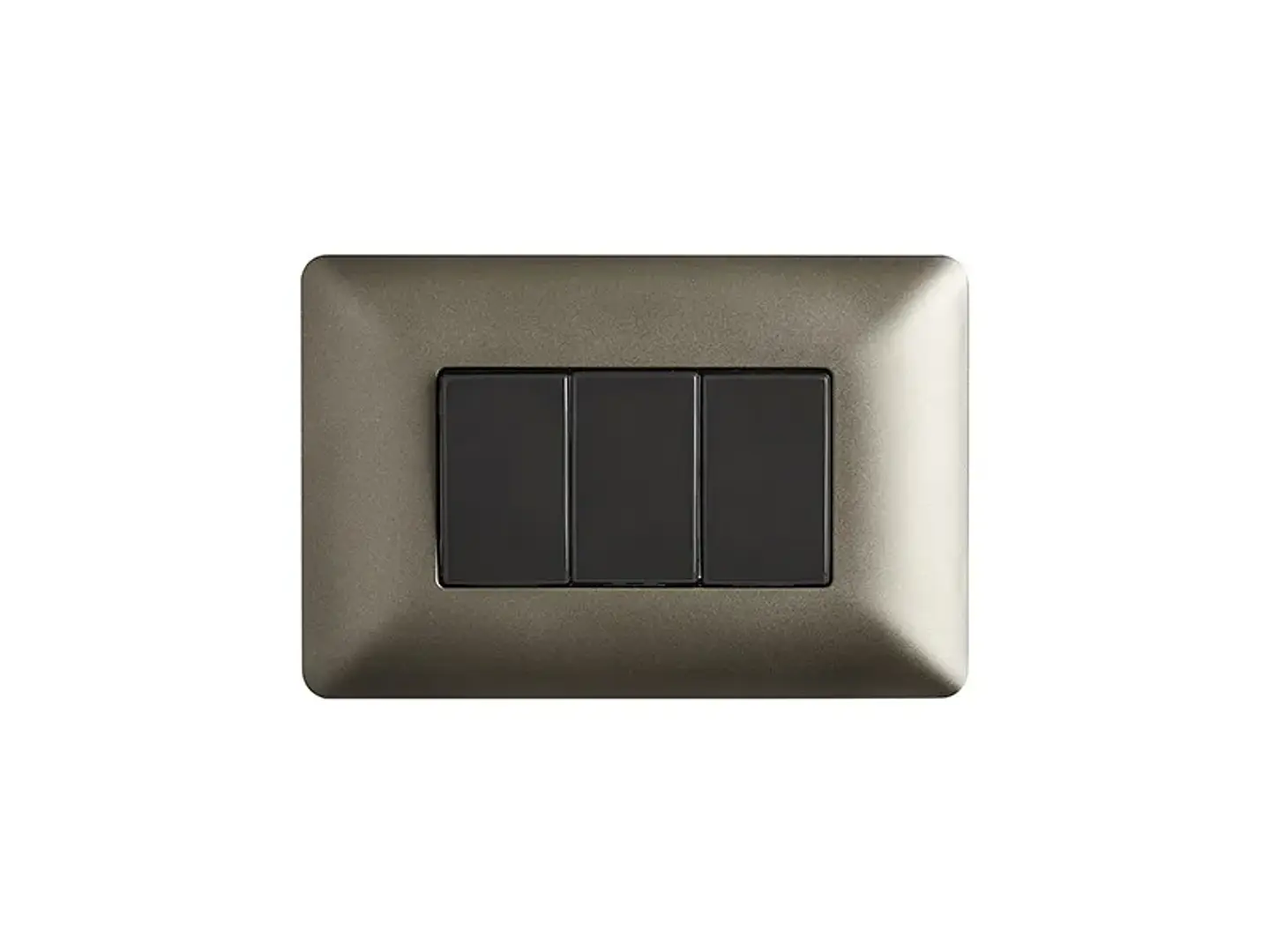 Interruptor triple (9/32) 10A 250V (café) 1