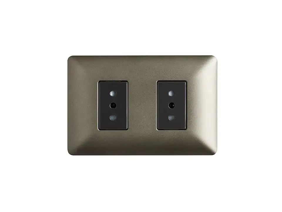 Enchufe doble 10A 250V (café) 1