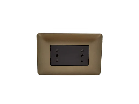 Enchufe doble puenteado 10A 250V (café)