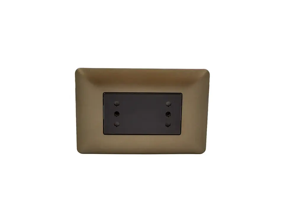 Enchufe doble puenteado 10A 250V (café) 1