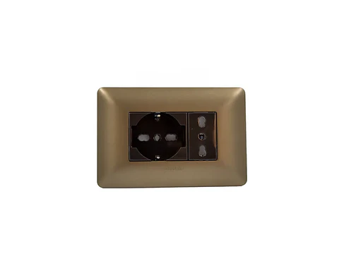 Enchufe schuko + enchufe simple bipaso 10/16A