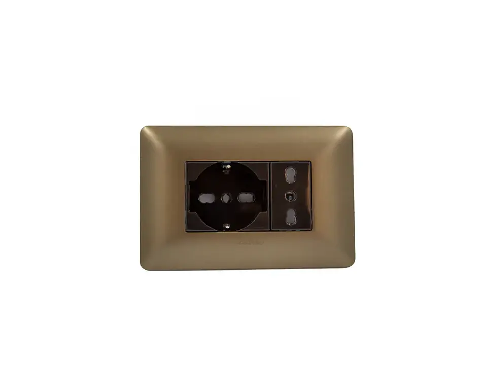 Enchufe schuko + enchufe simple bipaso 10/16A 1