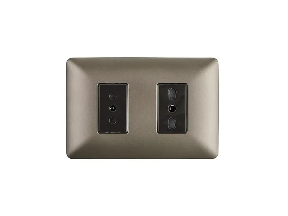 Enchufe simple 10A(1 Ud TZ1104) 250V + toma USB (café) 1