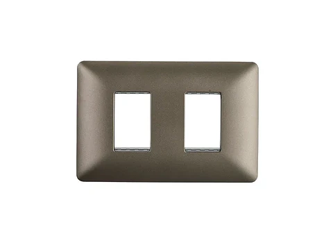 Placa doble c/soporte (café)