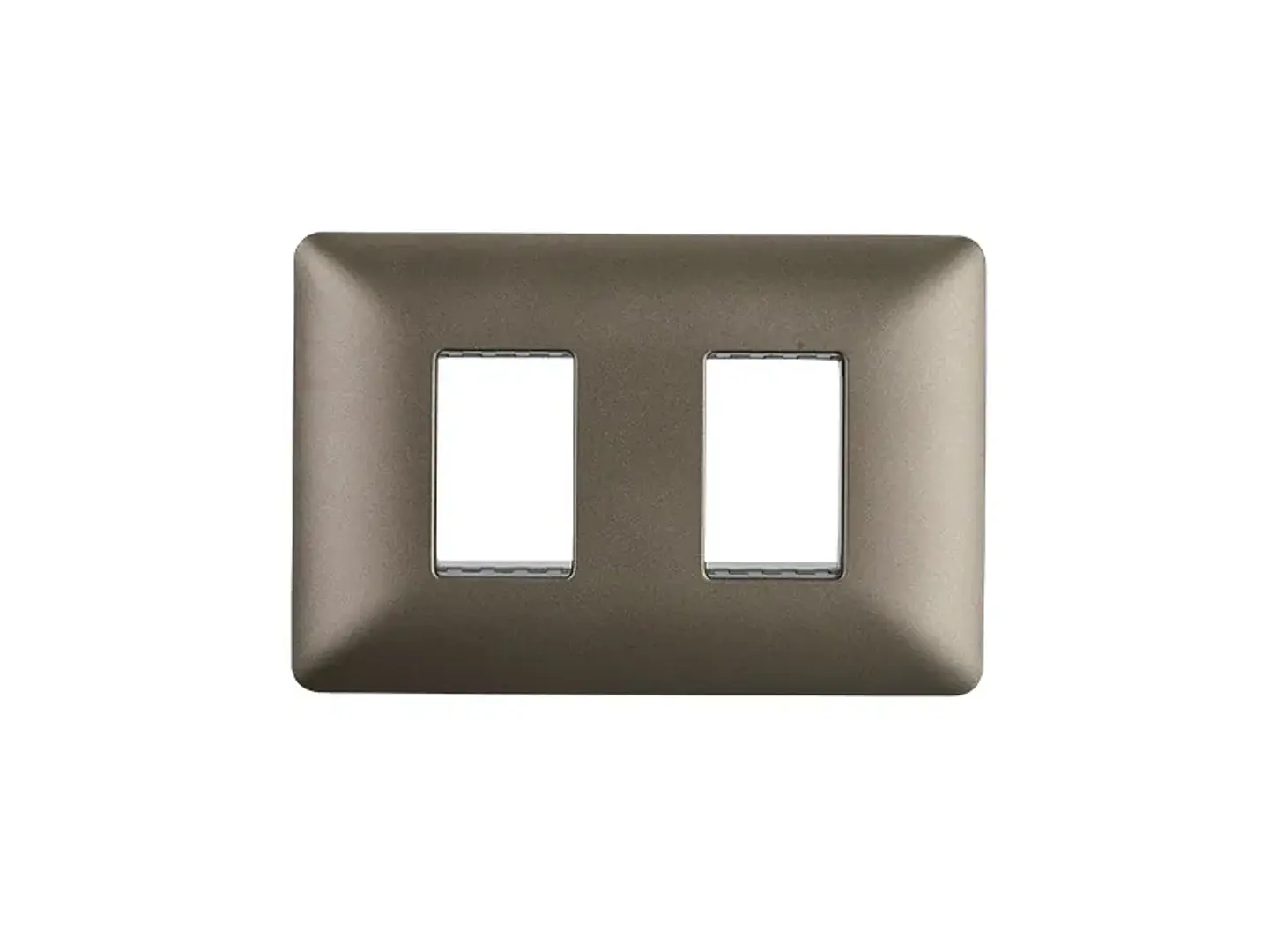 Placa doble c/soporte (café) 1