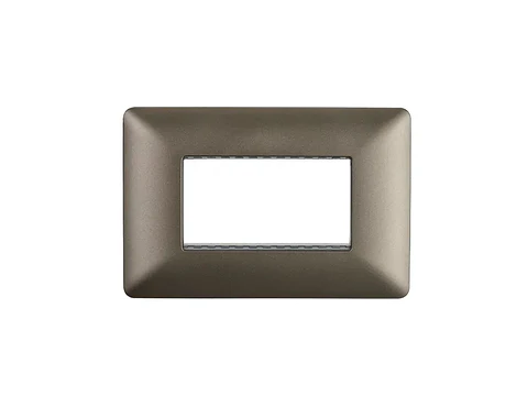 Placa triple c/soporte (café)