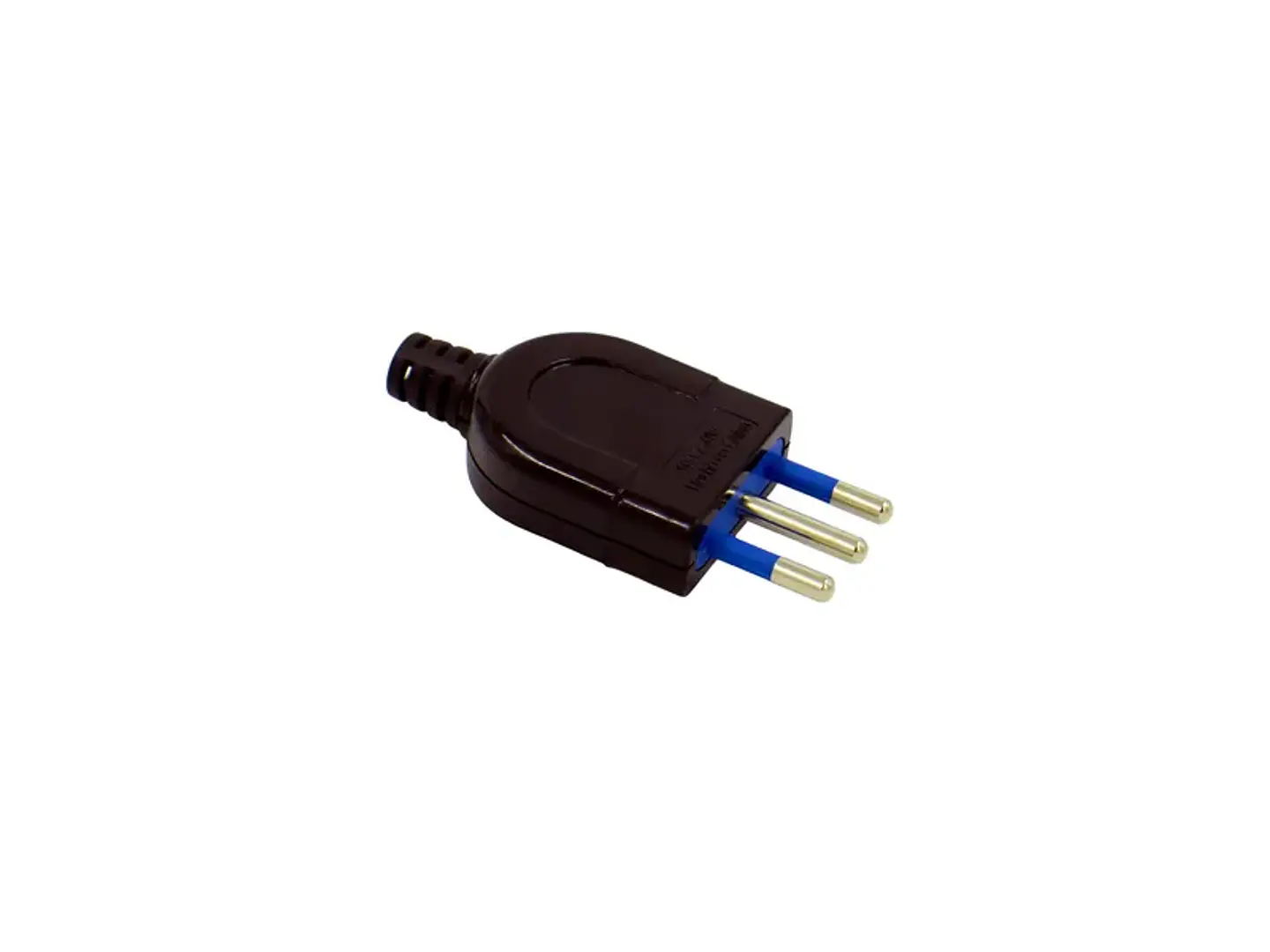 Enchufe macho 10A 250V negro 1