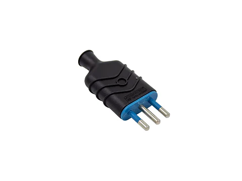 Enchufe volante macho 10A 250V negro