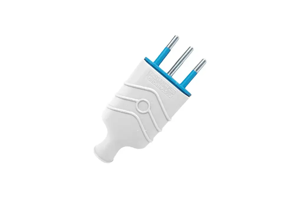Enchufe volante macho 10A 250V blannco 1