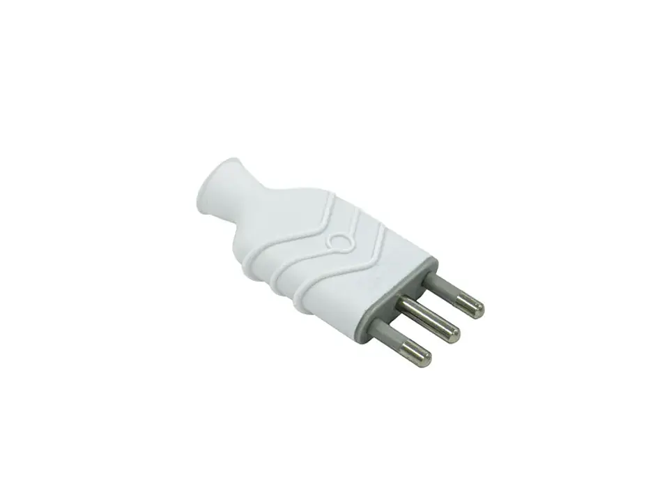 Enchufe volante pesado macho 16A 250V blanco 1