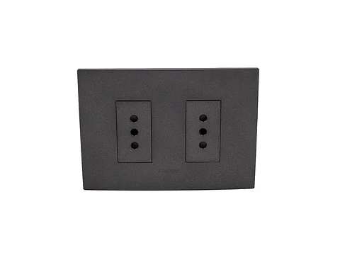 Enchufe doble 10A 250V (grafito)