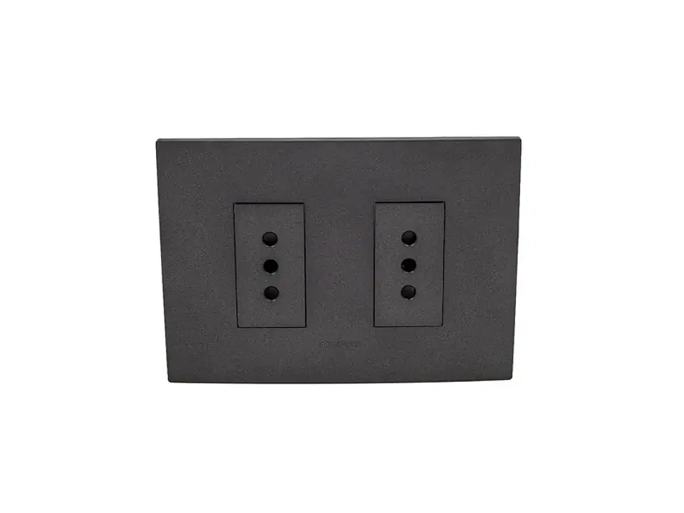 Enchufe doble 10A 250V (grafito) 1