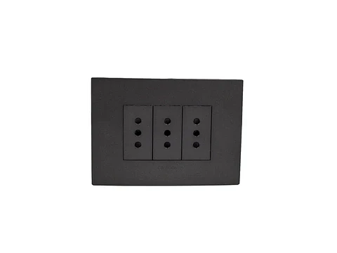 Enchufe triple 10A 250V (grafito)