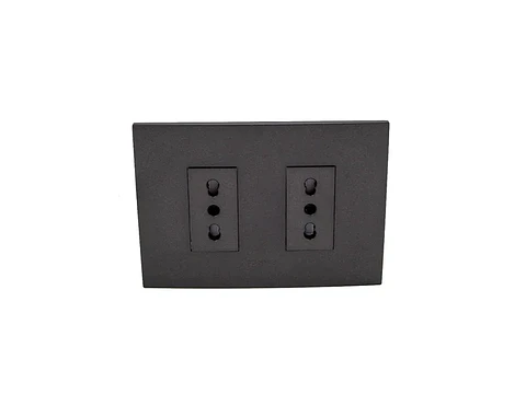 Enchufe duplex bipaso 10/16A 250V (grafito)