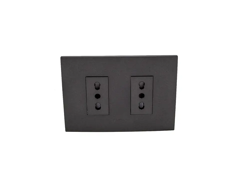 Enchufe duplex bipaso 10/16A 250V (grafito) 1