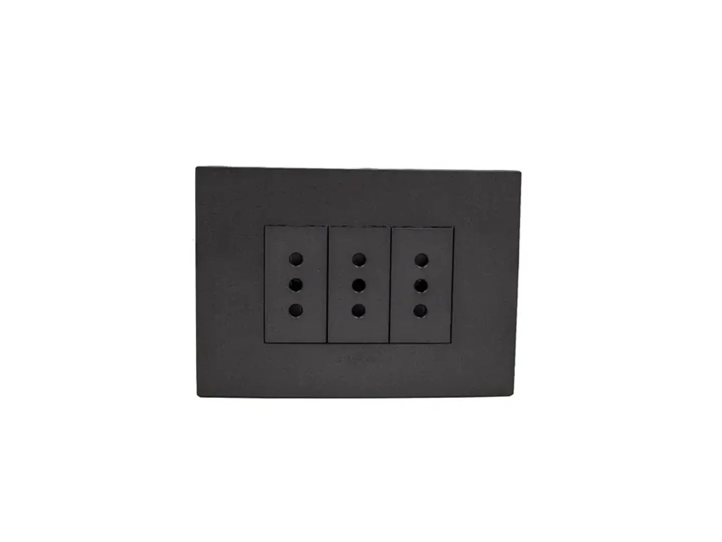 Enchufe triplex bipaso 10/16A 250V (grafito) 1