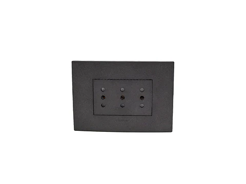 Enchufe triplex 10A 250V (grafito)