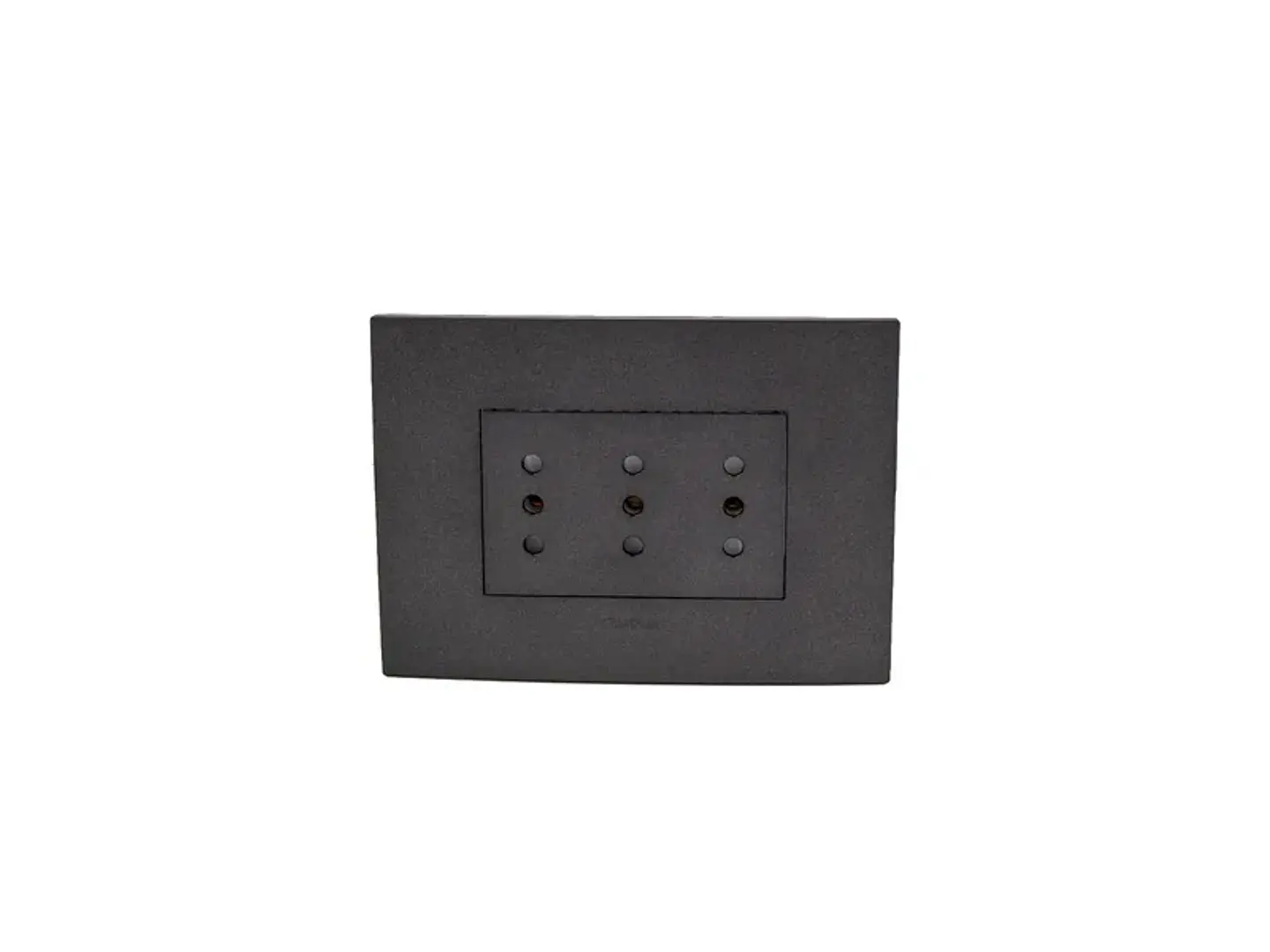 Enchufe triplex 10A 250V (grafito) 1