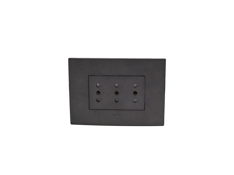 Enchufe triplex 10A 250V (grafito) 1