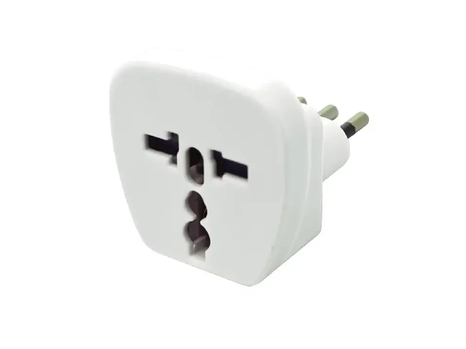 Enchufe adaptador universal blanco 1