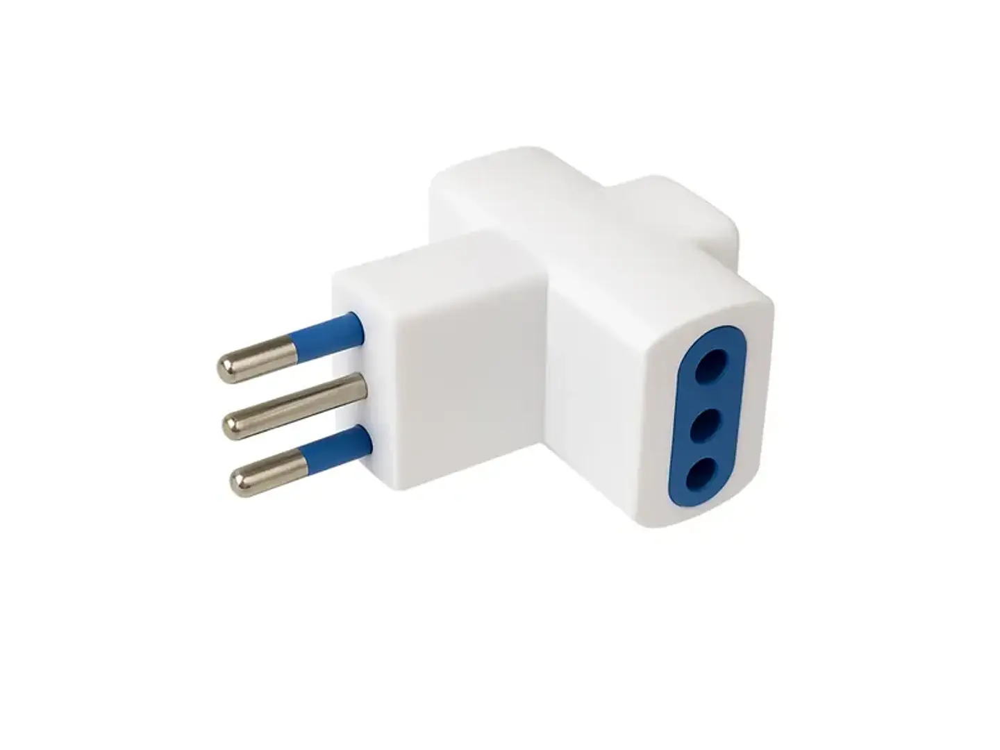 Enchufe adaptador triple blanco 1