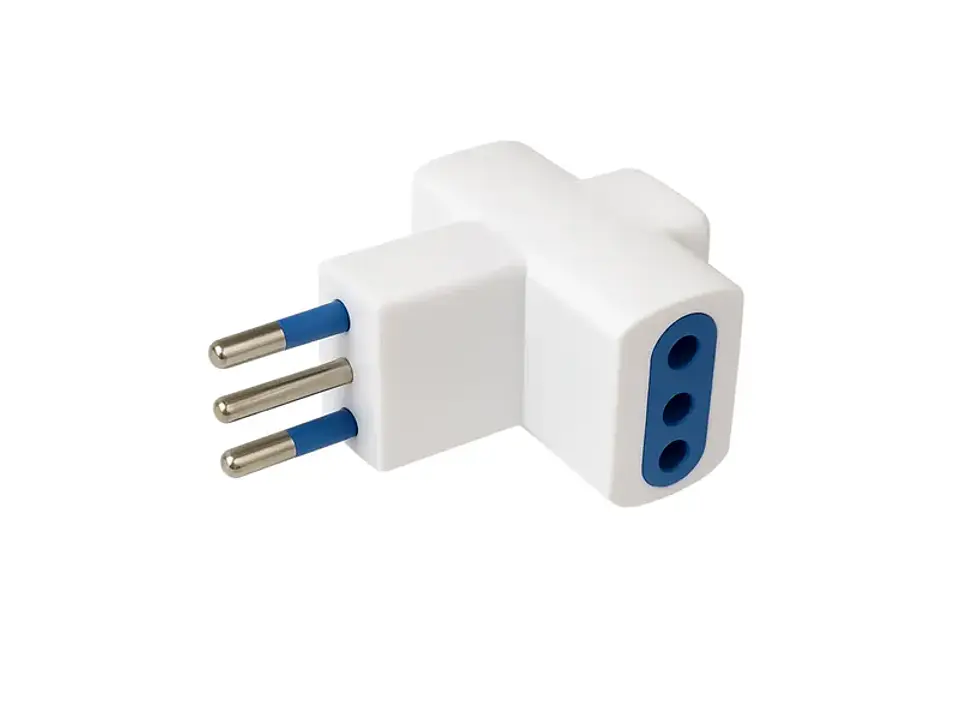 Enchufe adaptador triple blanco 1