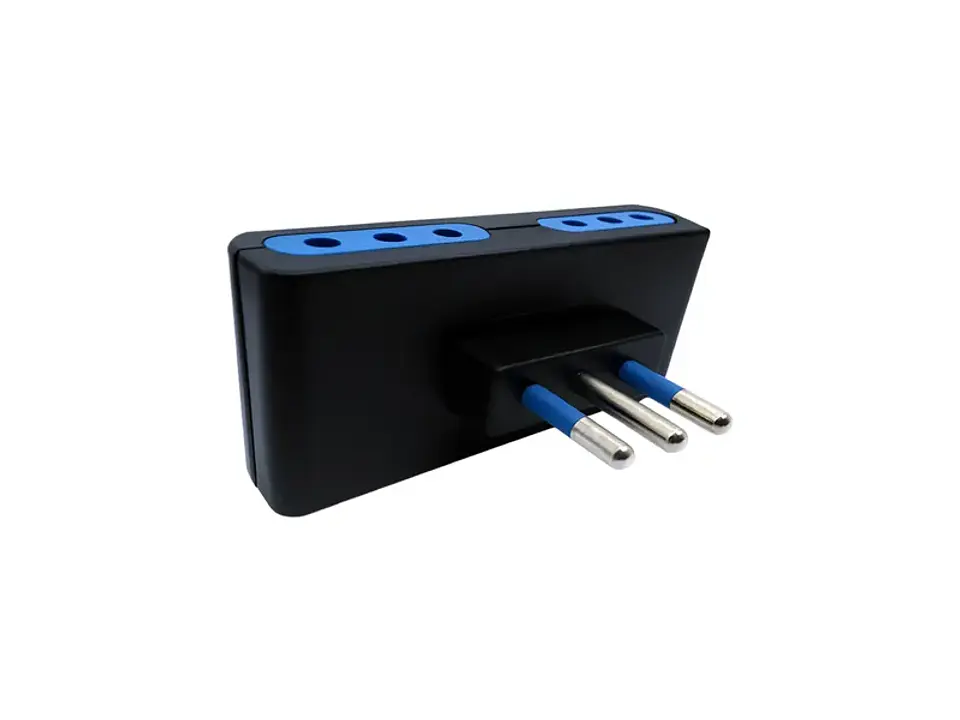 Enchufe adaptador cuadruple negro 1