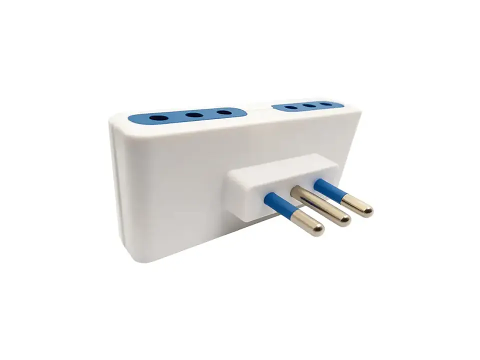 Enchufe adaptador cuadruple blanco 1