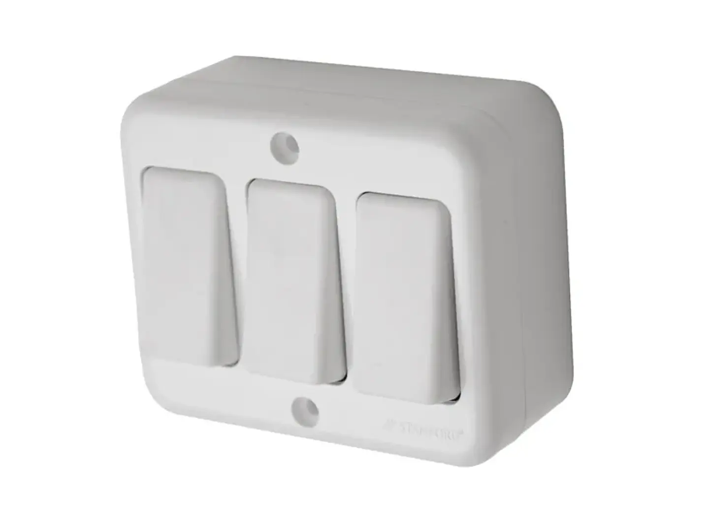 Interruptor sobrepuesto triple (9/32) 10A 250V 1