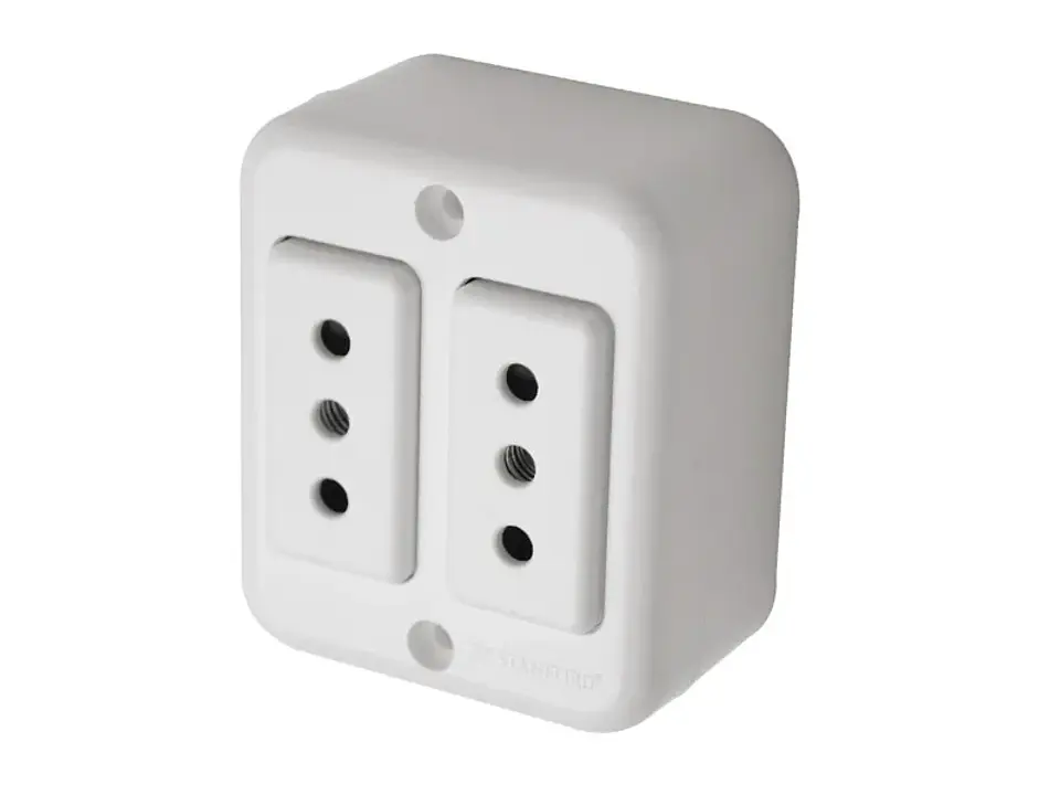 Enchufe sobrepuesto doble 10A 250V 1