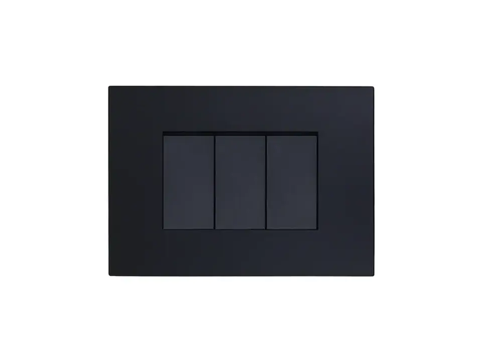 Interruptor triple (9/32) 10A 250V (negro) 1
