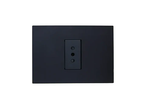 Enchufe simple 10A 250V (negro)
