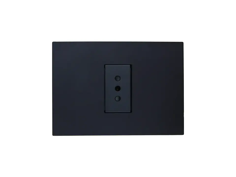 Enchufe simple 10A 250V (negro) 1