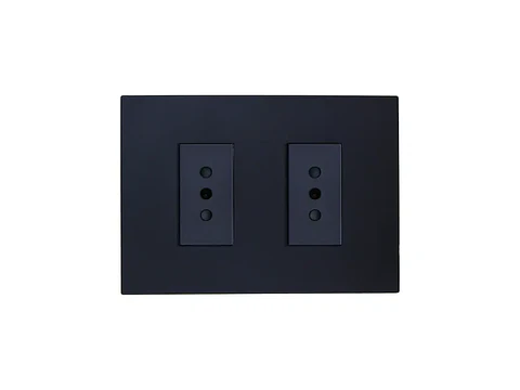 Enchufe doble 10A 250V (negro)