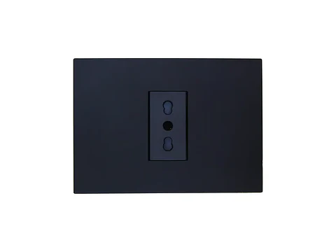 Enchufe simple bipaso 10/16A 250V (negro)