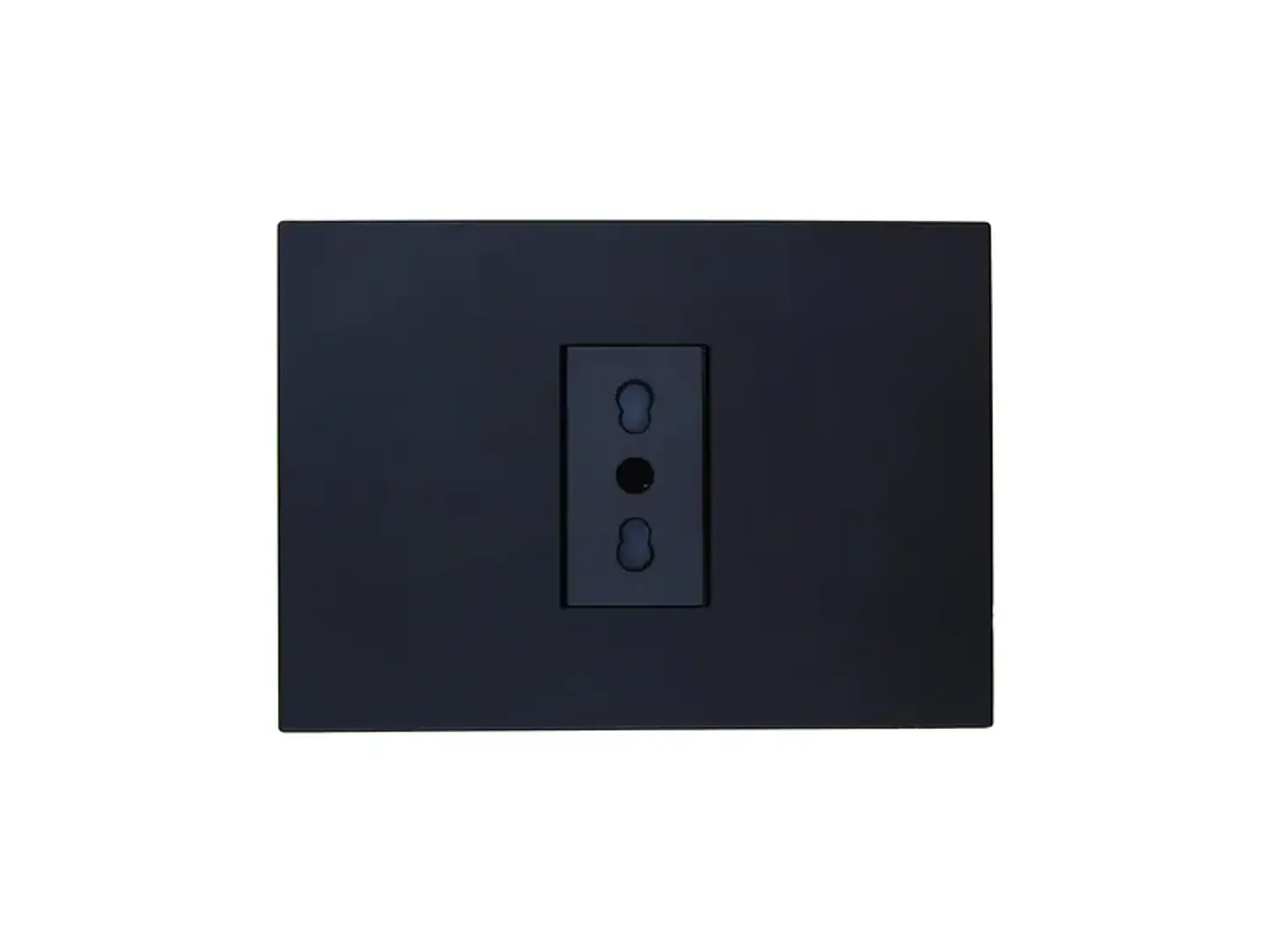 Enchufe simple bipaso 10/16A 250V (negro) 1
