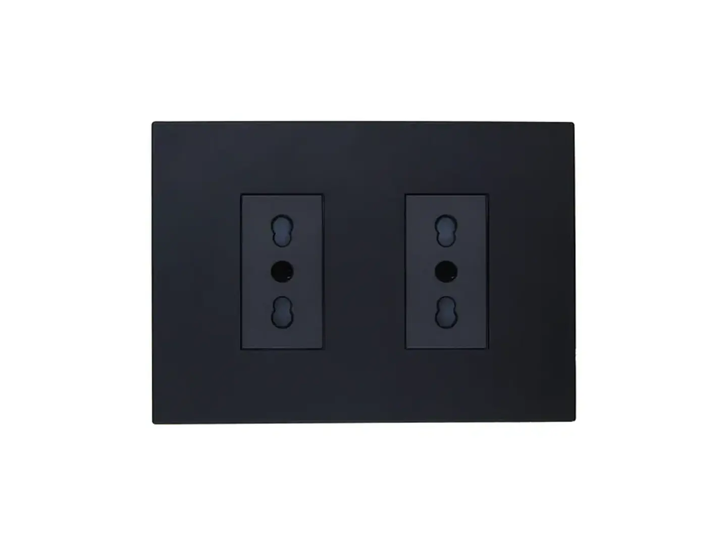 Enchufe duplex bipaso 10/16A 250V (negro) 1