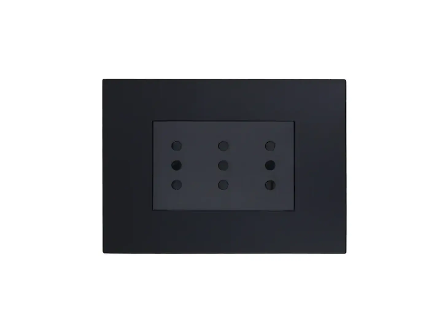 Enchufe triplex 10A 250V (negro) 1