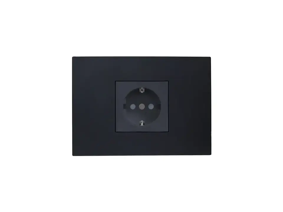 Enchufe schuko (negro) 1