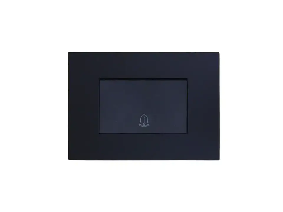 Pulsador DE timbre teclon (negro) 1