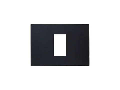 Placa simple c/soporte (negro)