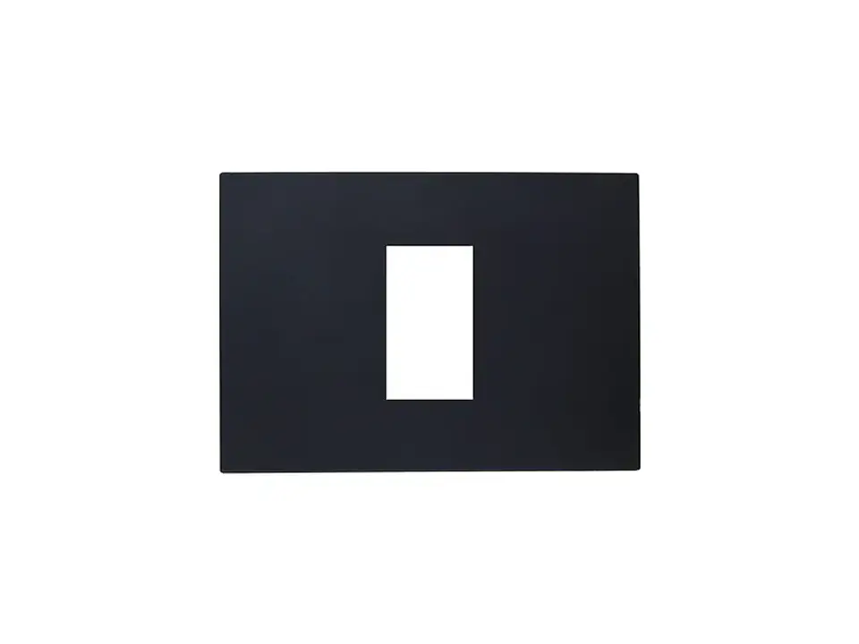 Placa simple c/soporte (negro) 1