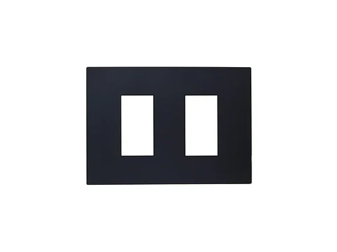 Placa doble c/soporte (negro)