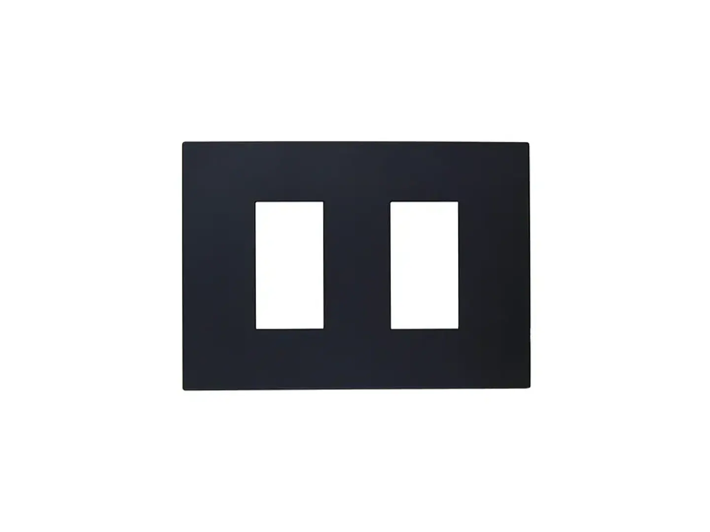 Placa doble c/soporte (negro) 1