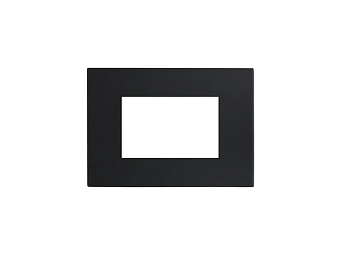 Placa triple c/soporte (negro)