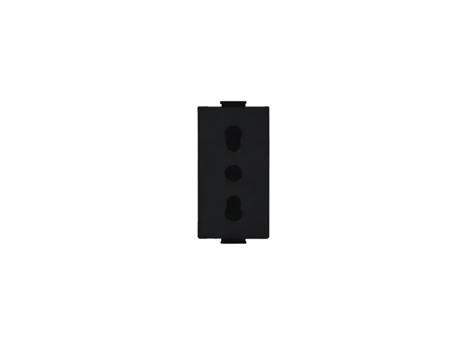 Módulo enchufe 10/16A(1 Ud TZ1107) 250V (negro) 1