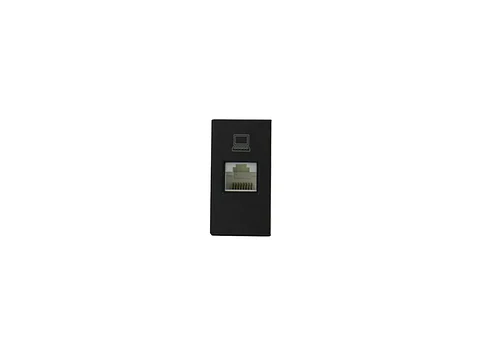 Módulo toma red computacion cat 5E (negro)