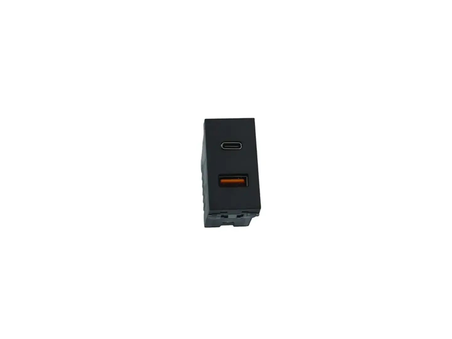 Módulo toma USB type A Y C (negro) 1