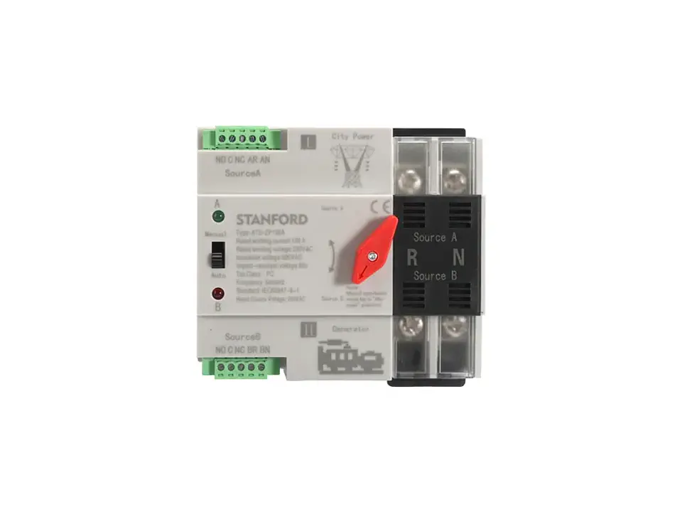 Switch DE transferencia automatica generador 2P 100A 1